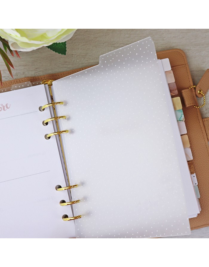 Set planner dividers White dots