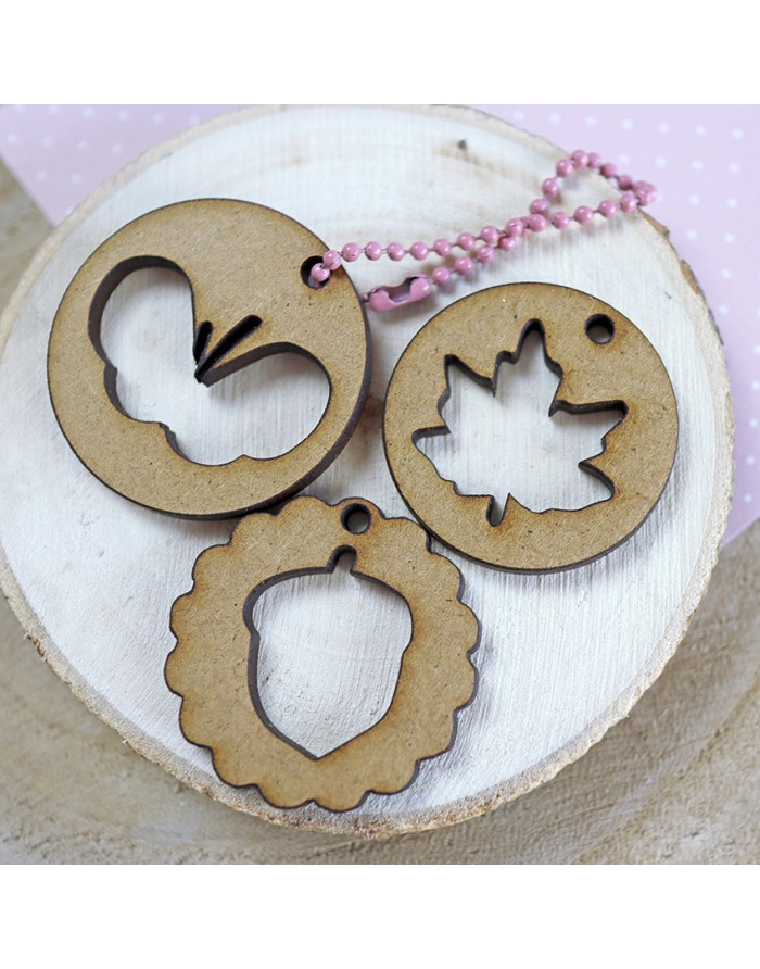 Set of DM wood Golpiño medallions Set of DM wood Golpiño medallions
