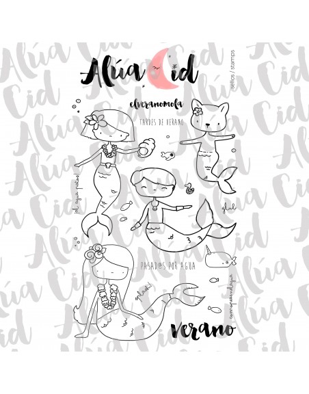 Glub clear stamps set | Alúa Cid