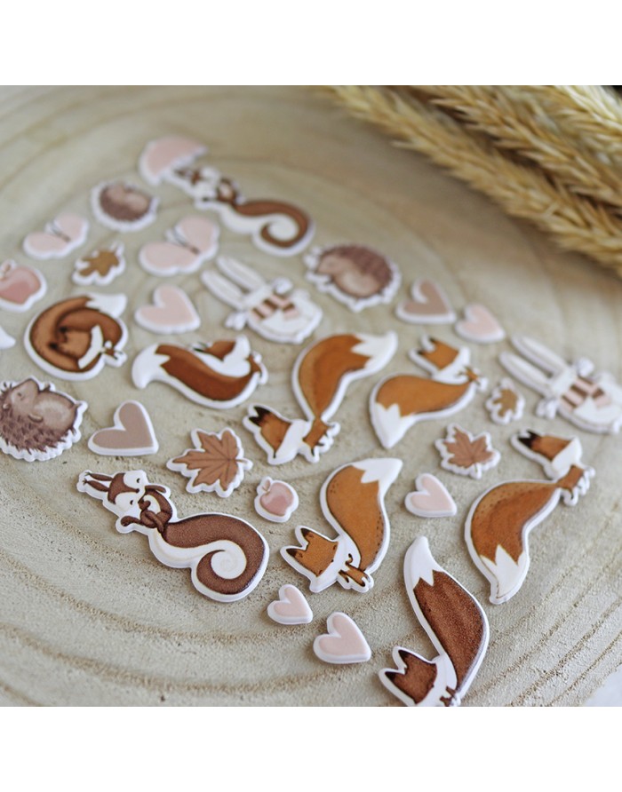 Golpiño puffy stickers