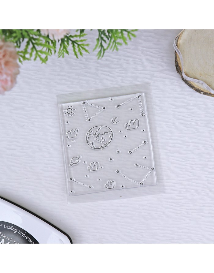 Fondo Galaxia clear stamp | Alúa Cid