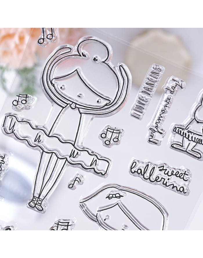 Swan Lake ENGLISH clear stamps set | Alúa Cid