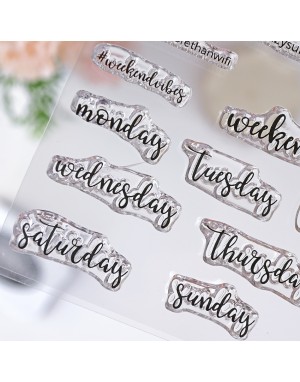 This Week ENGLISH clear stamps set | Alúa Cid 2