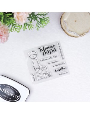 Con mi papi clear stamps set | Alúa Cid