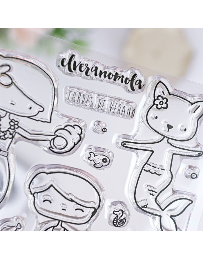 Glub clear stamps set | Alúa Cid