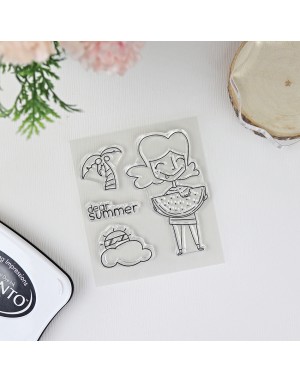 Dear summer ENGLISH clear stamps set | Alúa Cid