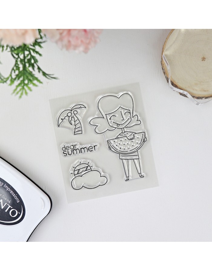 Dear summer ENGLISH clear stamps set...