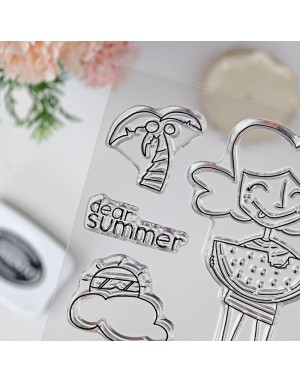 Dear summer ENGLISH clear stamps set | Alúa Cid 2