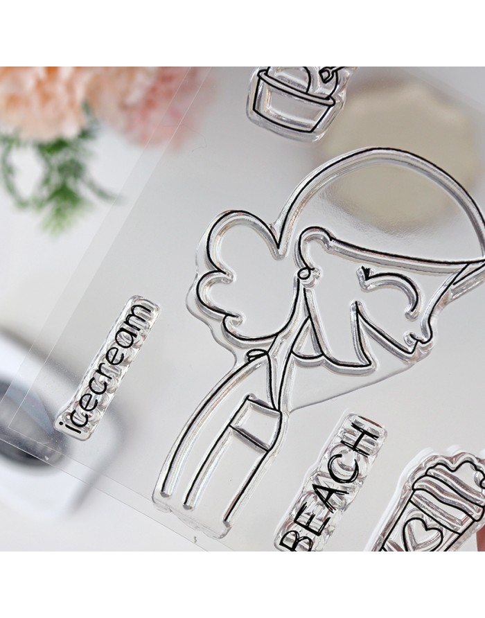 Beach ENGLISH clear stamps set | Alúa...