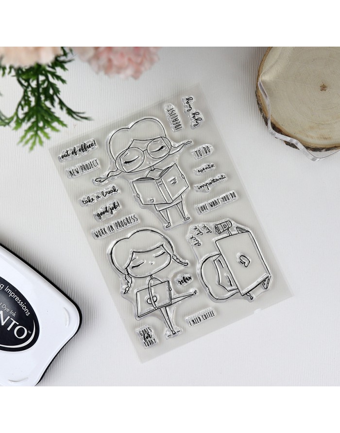 Busy Busy ENGLISH clear stamps set |...