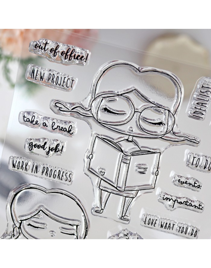 Busy Busy ENGLISH clear stamps set |...