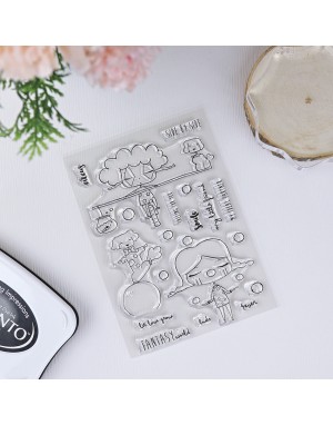 Circus ENGLISH clear stamps set | Alúa Cid