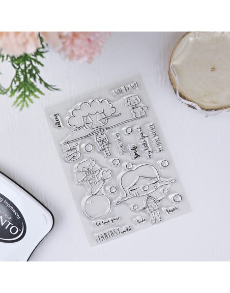 Circus ENGLISH clear stamps set | Alúa Cid