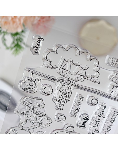 Circus ENGLISH clear stamps set | Alúa Cid
