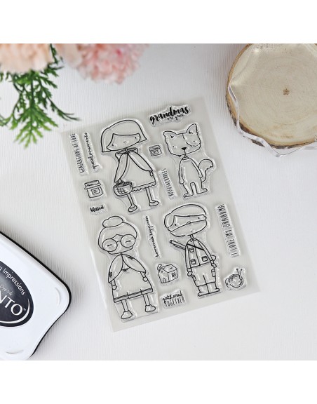 Grandmas ENGLISH clear stamps set | Alúa Cid
