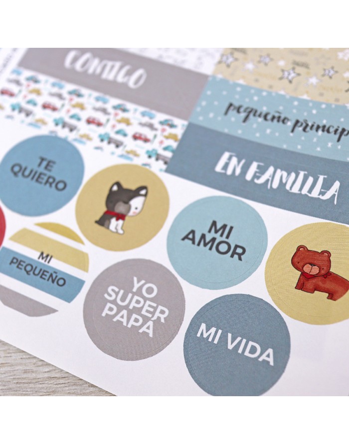 Set of 4 Stickers Sheet, A.Cid, A la montaña
