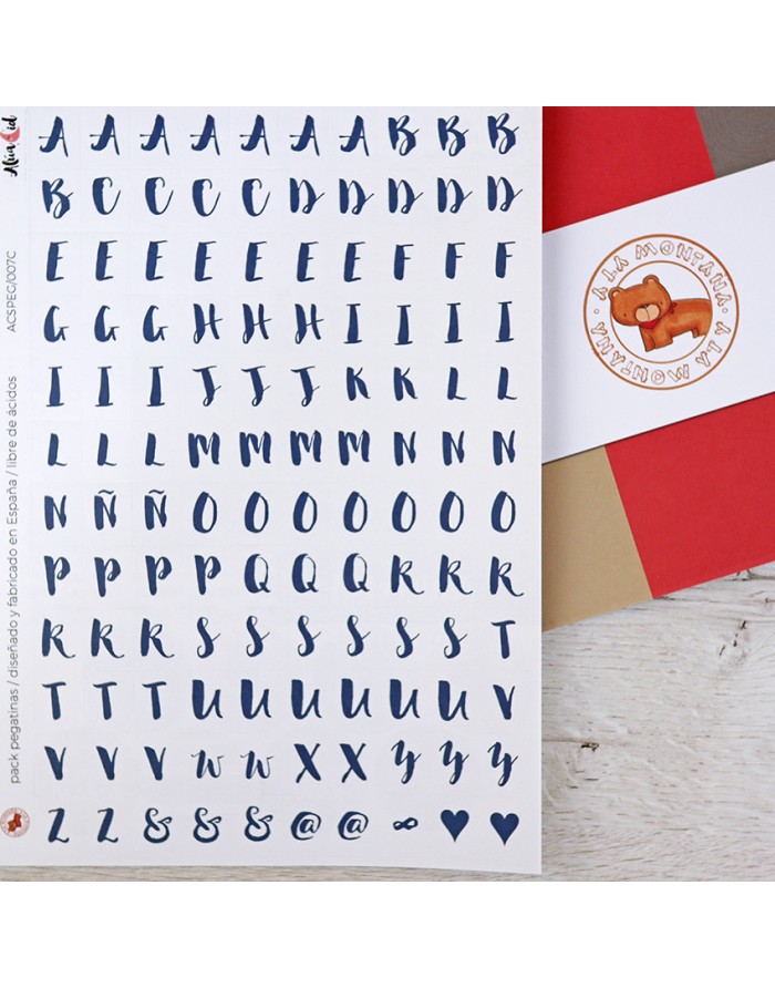 Set of 4 Stickers Sheet, A.Cid, A la montaña