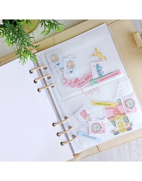 Set of 4 A5 diary sleeves with pockets