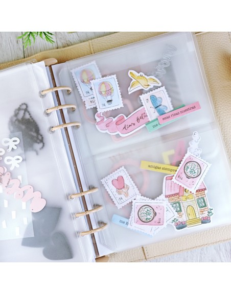 Set of 4 A5 diary sleeves with pockets