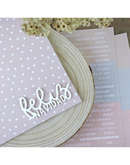 Feliz navidad methacrylate word ornament