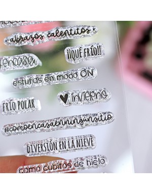 Momentos de invierno clear stamps set | Alúa Cid 2