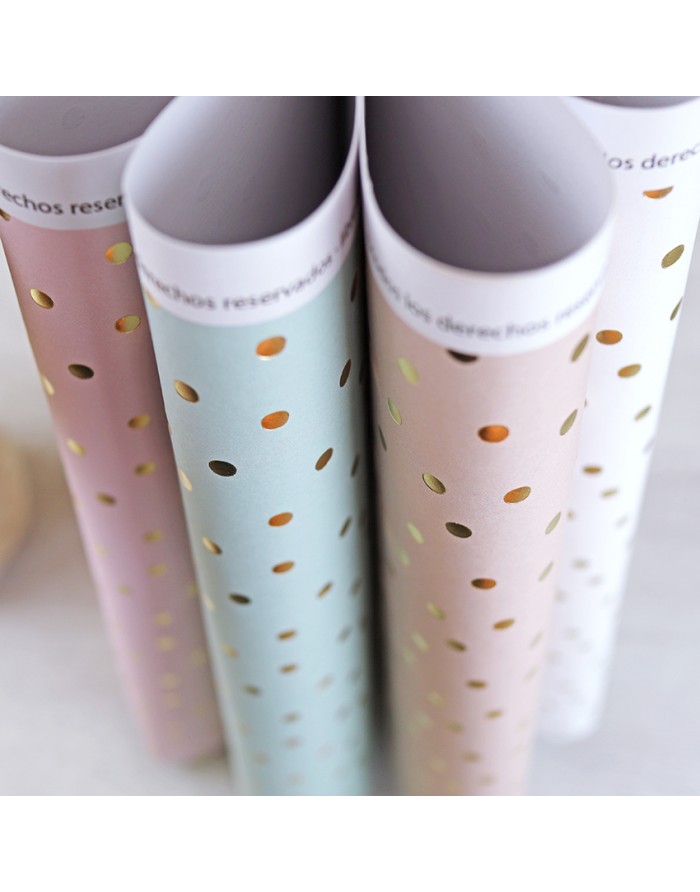 special paper gold polka dots White special paper gold polka dots White