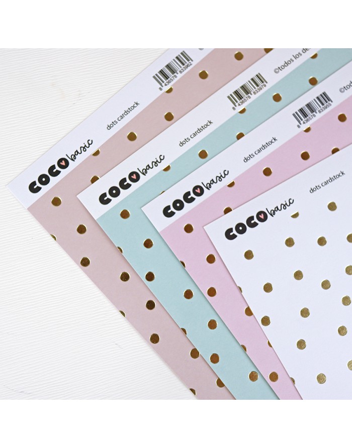 special paper gold polka dots White special paper gold polka dots White