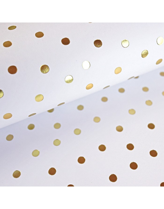 special paper gold polka dots White special paper gold polka dots White