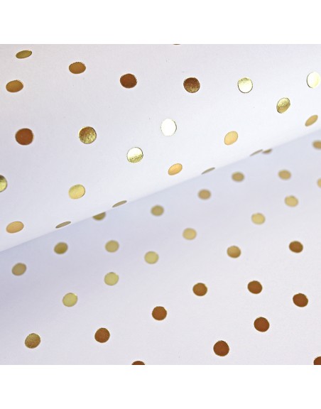 special paper gold polka dots White