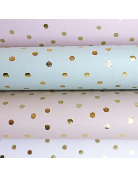 special paper gold polka dots Pink