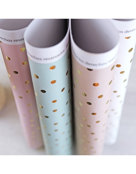 special paper gold polka dots Pink
