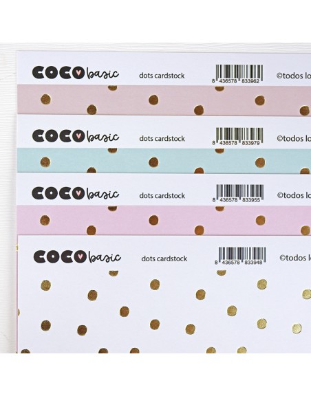 Special paper gold polka dots Peach