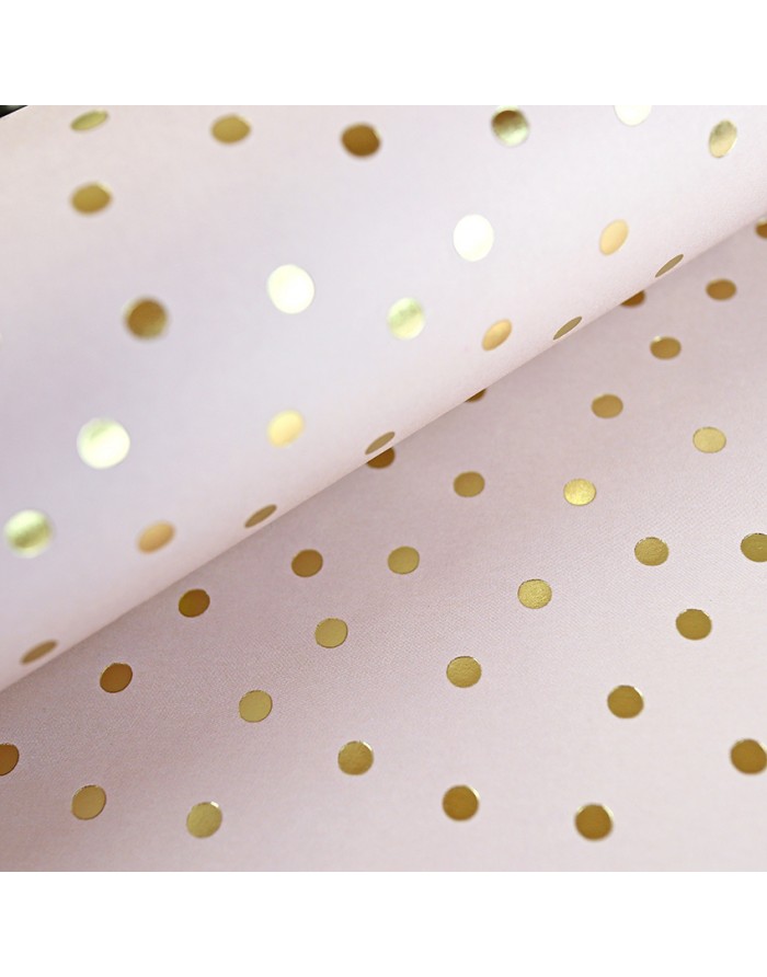 Special paper gold polka dots Peach