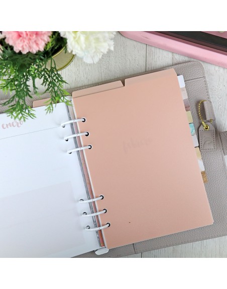 Set planner dividers A5 Rosa Opaco