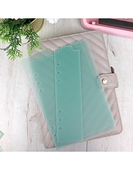 Set planner dividers A5 Menta Translúcido