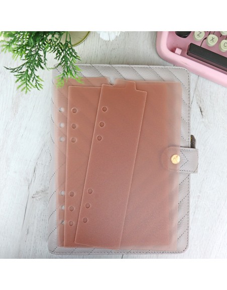 Set planner dividers translucent pink