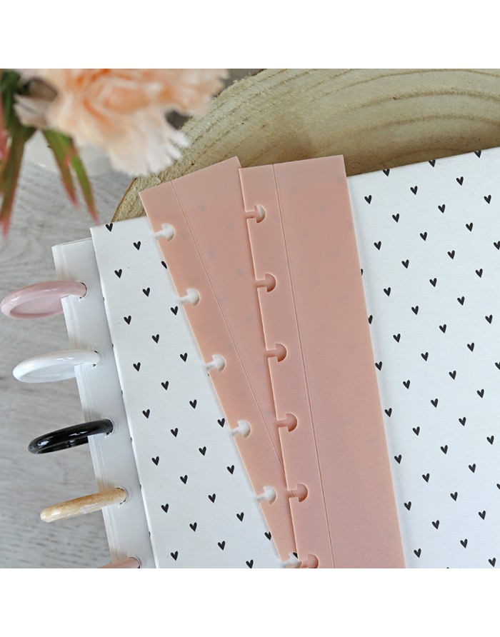 Disc binder guide opaque pink A5 Disc binder guide opaque pink A5