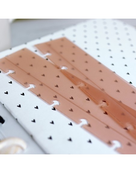 Disc binder guide translucent pink A5