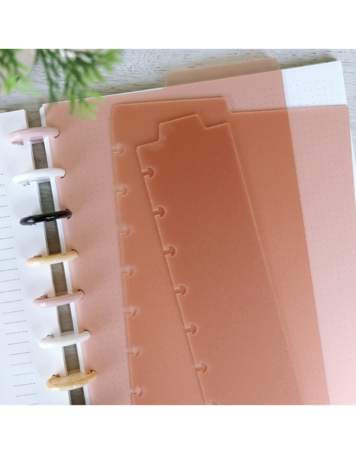 Set A5 DISC planner dividers Rosa Translúcido