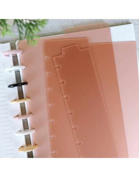 Set A5 DISC planner dividers Rosa Translúcido