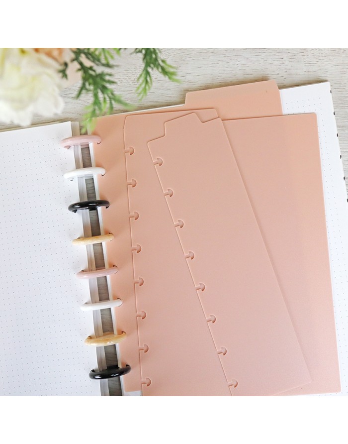 Set DISCO planner dividers opaque pink Set DISCO planner dividers opaque pink