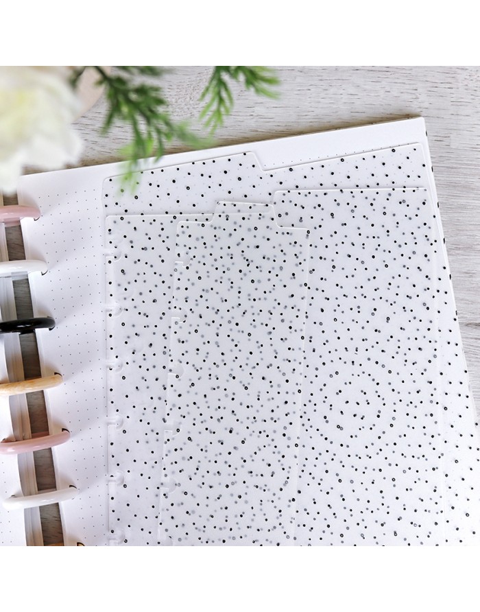 Set DISCO planner dividers black dots Set DISCO planner dividers black dots