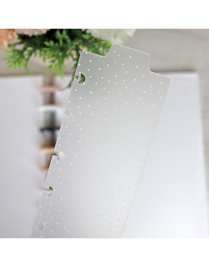 Set DISCO planner dividers white dots