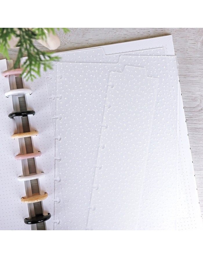 Set DISCO planner dividers white dots Set DISCO planner dividers white dots