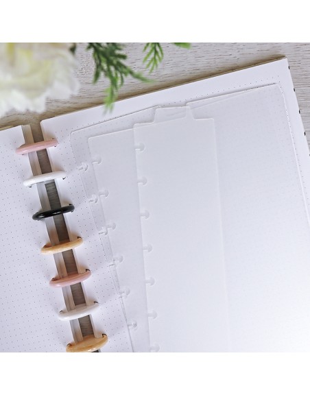 Set A5 DISC planner dividers Topos Blancos