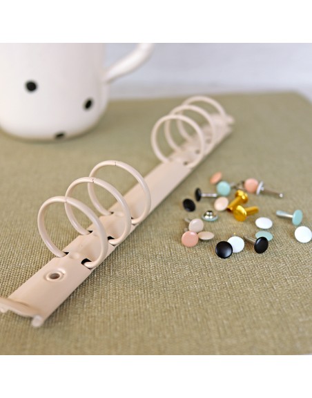 Mechanism 6 rings for A5 Beige