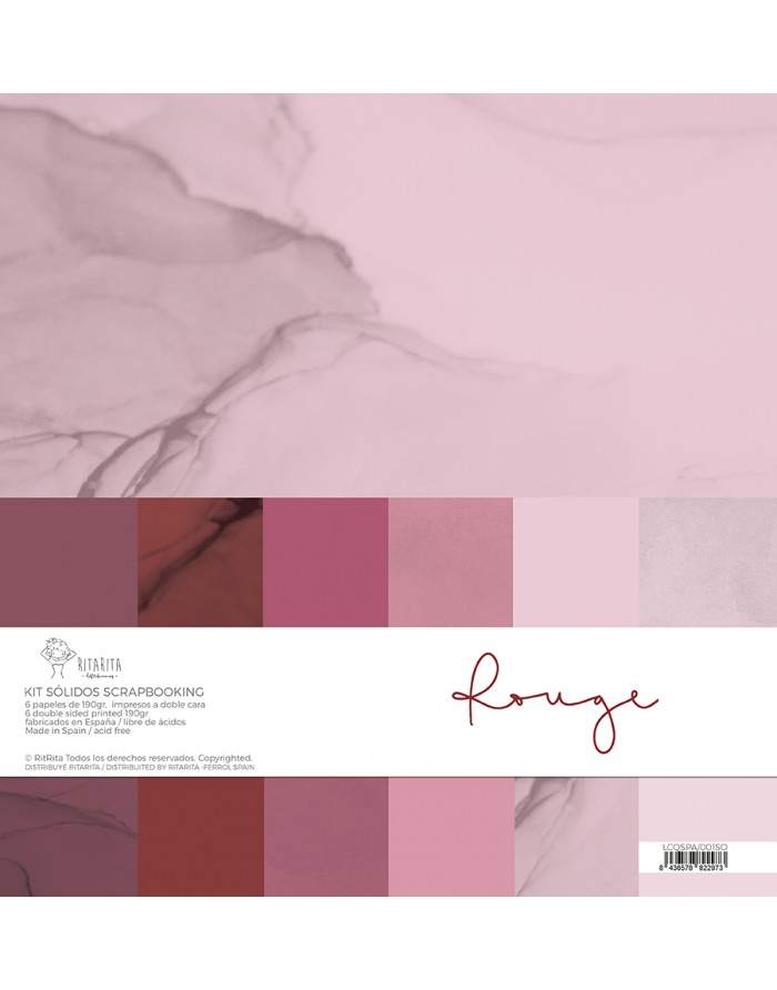Solid papers kit, 'Rouge' Solid papers kit, 'Rouge'