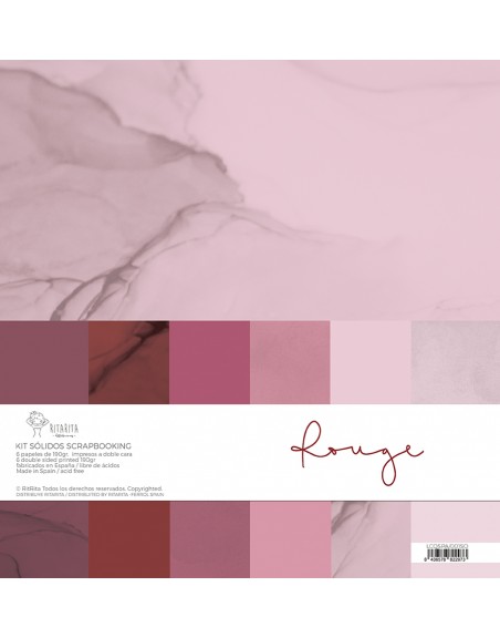 Solid papers kit, 'Rouge'