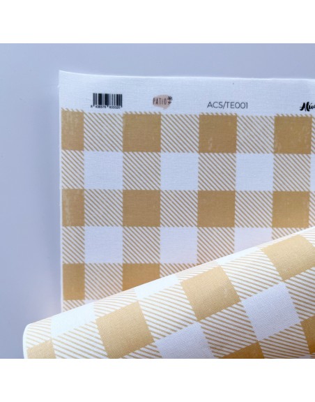 Vichy Mostaza binding fabric sheet | Patio collection by Alúa Cid