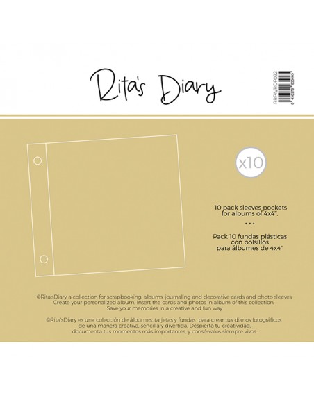 4x4" 1 pocket sleeves for Rita's Diary